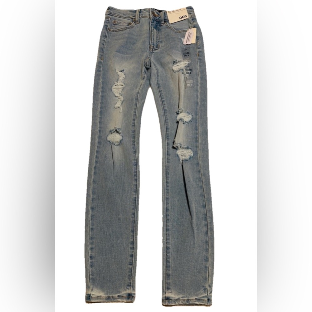 Aeropostale Light Blue Distressed High-Rise Jegging Size 00S